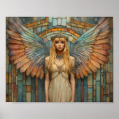 Poster Anunnaki déesse Ninhursag mosaïque Art Nouveau (Devant)