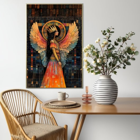 Poster Anunnaki Star Goddess Inanna Abstraite mosaïque Ar