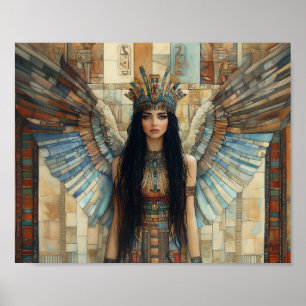 Poster Anunnaki Star Goddess Inanna Pastel Mosaic Art