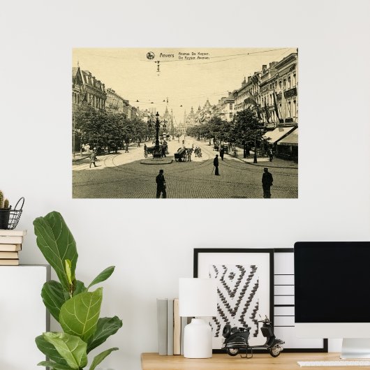 Poster Anvers 1900 Anvers De Keyser Avenue Anvers (Bureau à domicile)