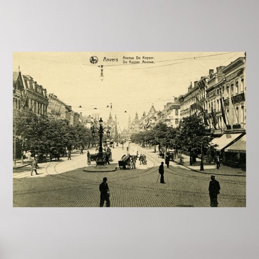 Poster Anvers 1900 Anvers De Keyser Avenue Anvers (Devant)