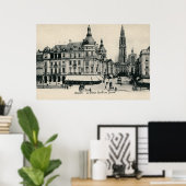 Poster Anvers Anvers vintage Suikerrui 1900 (Bureau à domicile)