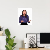 Poster AOC - Alexandria Ocasio Cortez Feminist (Bureau à domicile)