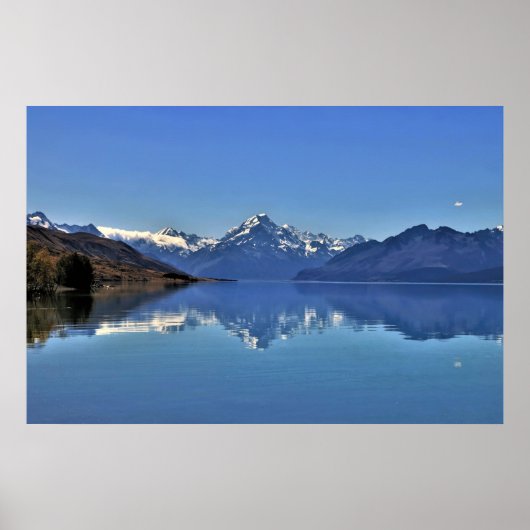 Poster Aoraki on Lake Pukaki (Devant)