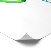 Poster Aotearoa Nouvelle-Zélande Koru - Vert (Coin)