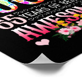 Poster Août 1957 65e anniversaire 65 ans étonnant Floral (Coin)