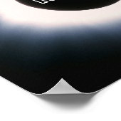 Poster Août 2017 Total Solar Eclipse in Black and White (Coin)