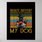 Poster Août Anniversaire Avec Mon Canne Corso Chien 2020 (Devant)