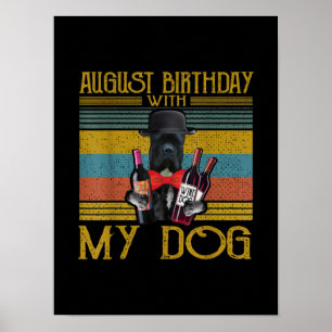 Poster Août Anniversaire Avec Mon Canne Corso Chien 2020