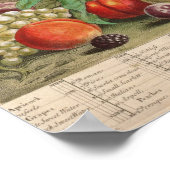 Poster Août, "Douze mois de fruits" (Coin)