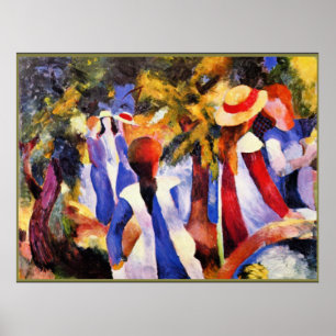 Poster Août Macke art, Girl in the Green