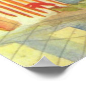 Poster Août Macke - Cour intérieure de la maison de campa (Coin)