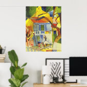 Poster Août Macke - Cour intérieure de la maison de campa (Bureau à domicile)