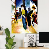 Poster Août Macke - Deux femmes devant une boutique Casqu (Bureau à domicile)