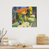 Poster Août Macke - Maison dans le jardin 1914 Waterolor (Cuisine)