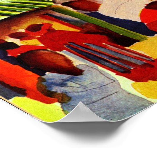 Poster Août Macke, Marché à Alger (Coin)