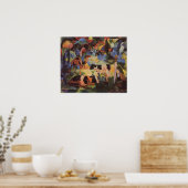 Poster Août Macke Paysage avec vaches et chameau (Cuisine)