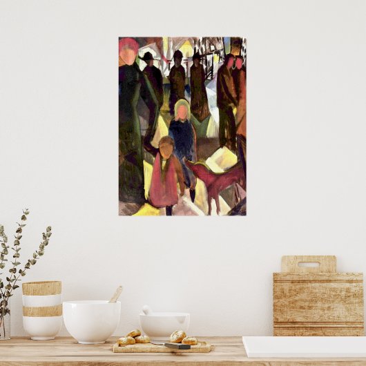 Poster Août Macke peinture, Adieu (Cuisine)