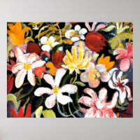 Août Macke peinture, Tapis de fleurs