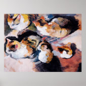 Poster Août Macke's Katzenstudien Study of a Cat 1909 (Devant)