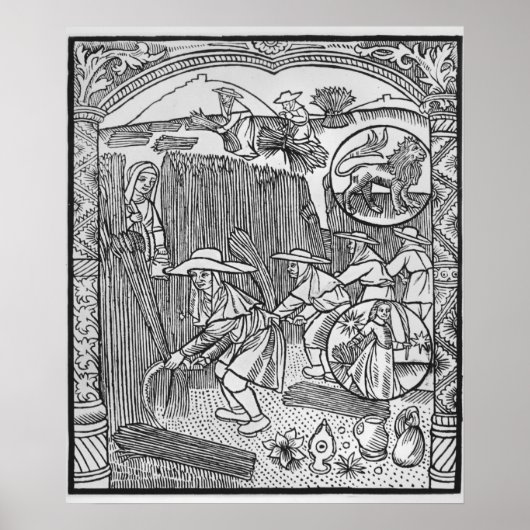 Poster Août, récolte, Leo (Devant)