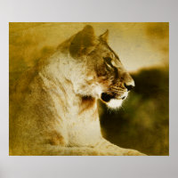 *~* AP23 Aquarelle Artistique Golden LIONESS Artsy