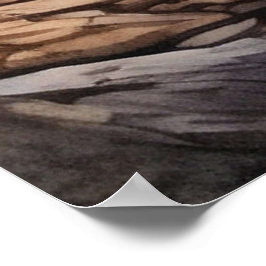 Poster *~* AP49 MOOSE Herd Stream Nature Forest (Coin)