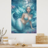 Poster *~* AP60 Déesse de l'eau Imaginaire Sirène de mer  (Cuisine)
