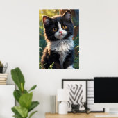 Poster *~* AP68 2:3 Chat Feline Kitty Kitty Black Sweet (Bureau à domicile)