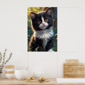 Poster *~* AP68 2:3 Chat Feline Kitty Kitty Black Sweet (Cuisine)