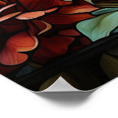 Poster *~* AP68 5:4 Chat Félin Chatons Tacheté Verre de C (Coin)