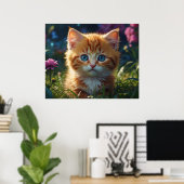 Poster *~* AP68 5:4 Feline Kitty Kitten Fluffy Nature (Bureau à domicile)