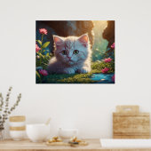 Poster *~* AP68 5:4 Feline Tan Kitty Kitten Fluffy (Cuisine)