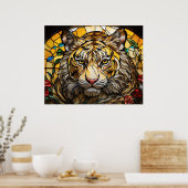 Poster *~* AP68 Imaginaire Bold 5:4 TIGER Verre tendu (Cuisine)
