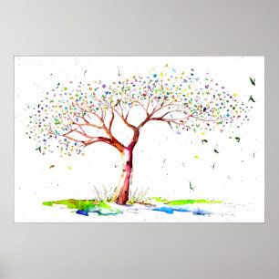 Poster *~* AP81 Arbre minimal Artistique moderne