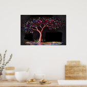 Poster *~* AP81 Arbre néon artificiel moderne (Cuisine)