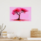 Poster *~* AP81 Arbre rose Ethérée Artistique Moderne (Cuisine)