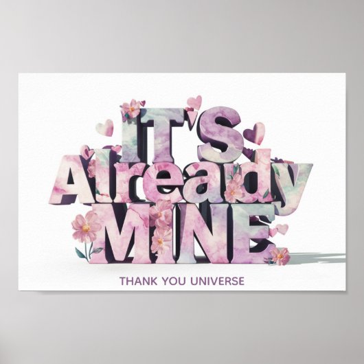 Poster *~* Ap85 Loi de l'attraction Manifestation Whimsic (Devant)