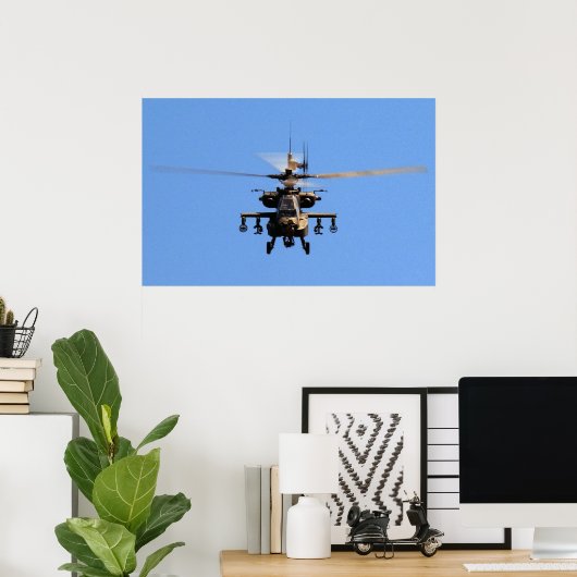 Poster Apache AH-64 (Bureau à domicile)