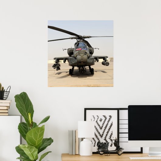 Poster Apache AH-64 (Bureau à domicile)