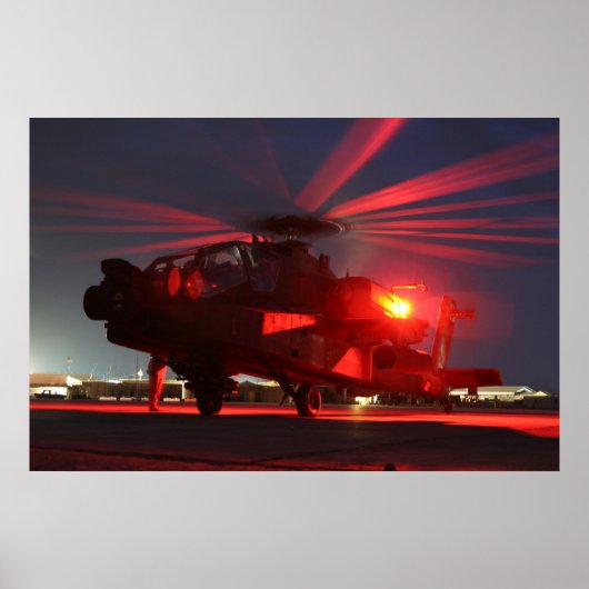 Poster Apache AH-64 (Devant)