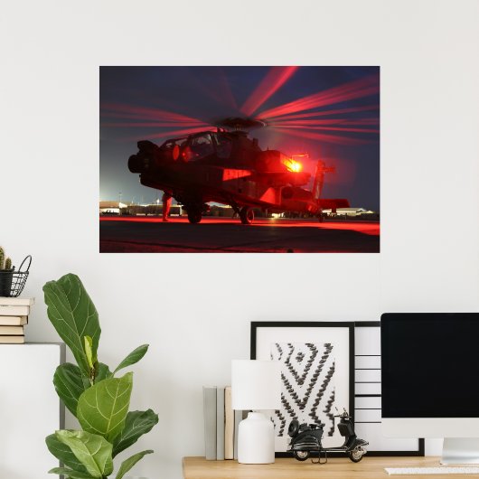 Poster Apache AH-64 (Bureau à domicile)
