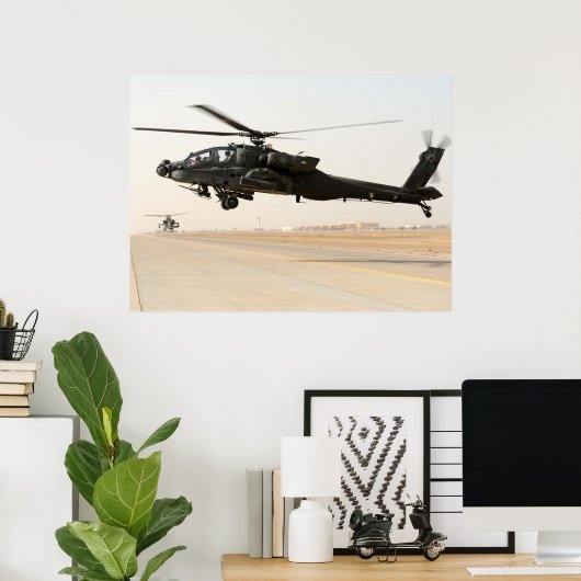 Poster Apache AH-64 (Bureau à domicile)