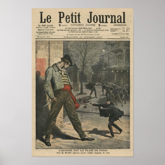 Poster Apache est une nuisance pour Paris (Devant)