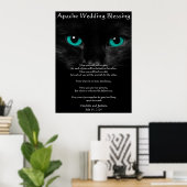 Poster Apache Mariage Bénédiction Chat Noir (Bureau à domicile)