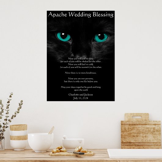 Poster Apache Mariage Bénédiction Chat Noir (Cuisine)