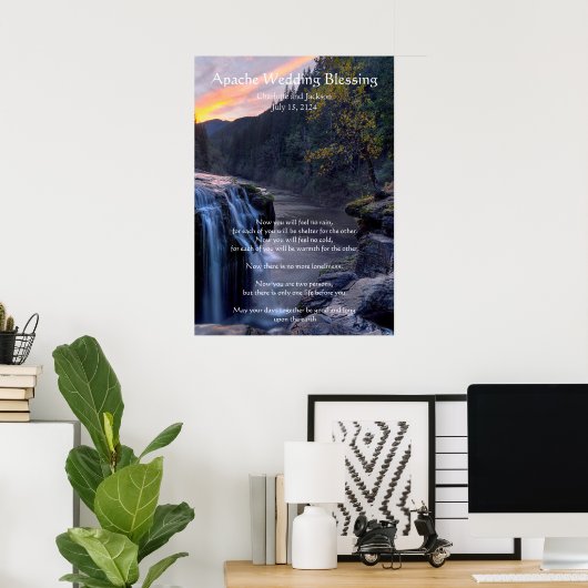 Poster Apache Mariage Blessing River Water Falls (Bureau à domicile)