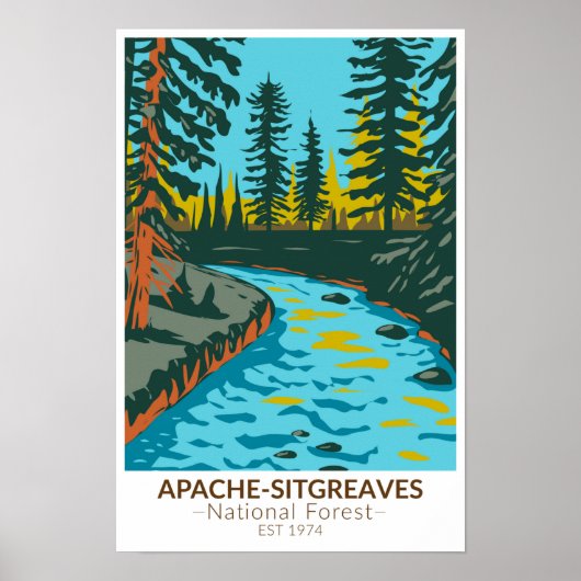 Poster Apache Sitgreaves National Forest Vintage (Devant)