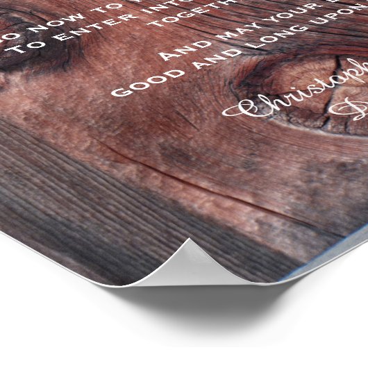 Poster Apache Wedding Blessing Rustic Red Barn (Coin)