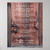 Poster Apache Wedding Blessing Rustic Red Barn (Devant)